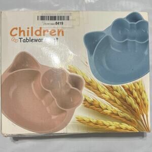 Hello KittyChildren tableware set, bowl and spoon in Cyan Green color. Brand New